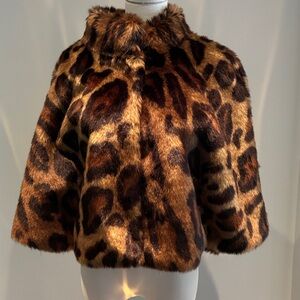 Laundry By Shelli Segal Leopard Print Cape